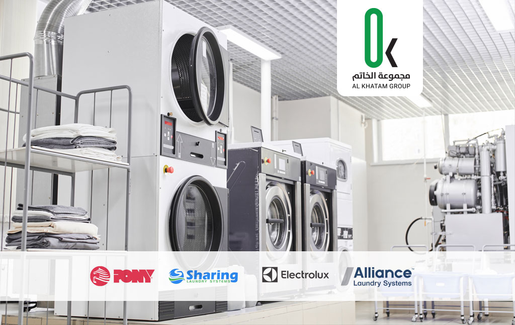 Laundry solutions equipment and materials provided by Al Khatam Group